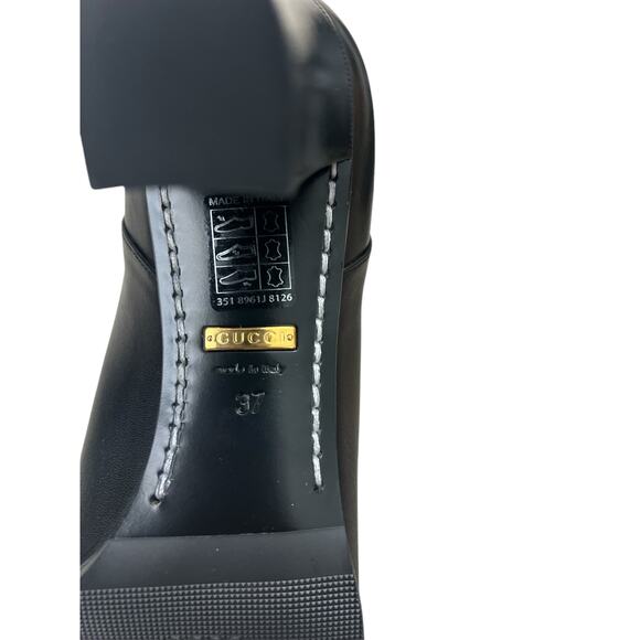 Gucci Elizabeth Half Horsebit ankle boots Black size 37 - Picture 7 of 10